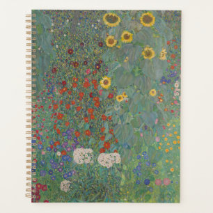 Gustav Klimt -Farm Garden with Sunflowers Fine Art Planner