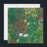 Gustav Klimt - Farm Garden with Sunflowers Holiday Card<br><div class="desc">Gustav Klimt - Farm Garden with Sunflowers</div>