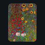 Gustav Klimt Farm Garden with Sunflowers Magnet<br><div class="desc">Gustav Klimt Farm Garden with Sunflowers magnet. Oil painting on canvas from 1905-06. Though Klimt is most recognized for his gold period that produced classic works like The Kiss and Portrait of Adele Bloch Bauer, the artist also produced some tremendously charming landscape paintings. Garden Farm with Sunflowers features a rich...</div>