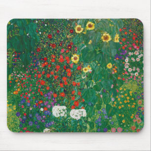 Gustav Klimt - Farm Garden with Sunflowers Mouse Pad