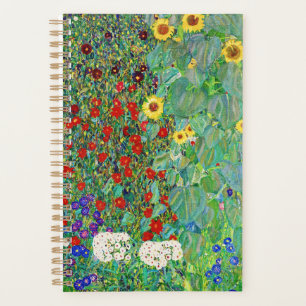 Gustav Klimt Farm Garden With Sunflowers Painting Planner