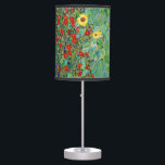 Gustav Klimt Farm Garden With Sunflowers Painting Table Lamp<br><div class="desc">Gustav Klimt Farm Garden With Sunflowers Floral Vintage Art Nouveau Painting</div>