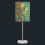 Gustav Klimt Farm Garden With Sunflowers Painting Table Lamp<br><div class="desc">Gustav Klimt Farm Garden With Sunflowers Floral Vintage Art Nouveau Painting</div>