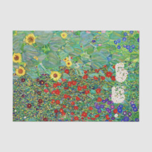 Gustav Klimt Farm Garden With Sunflowers Painting Tissue Paper