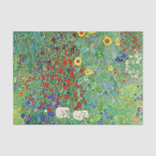 Gustav Klimt Farm Garden With Sunflowers Painting Tissue Paper