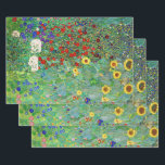 Gustav Klimt Farm Garden With Sunflowers Painting Wrapping Paper Sheet<br><div class="desc">Gustav Klimt Farm Garden With Sunflowers Floral Vintage Art Nouveau Painting</div>