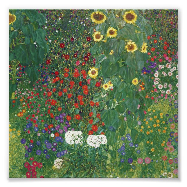 Gustav Klimt - Farm Garden with Sunflowers Photo Print (Front)