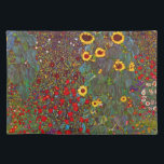 Gustav Klimt Farm Garden with Sunflowers Placemat<br><div class="desc">Gustav Klimt Farm Garden with Sunflowers placemat. Oil painting on canvas from 1905-06. Though Klimt is most recognized for his gold period that produced classic works like The Kiss and Portrait of Adele Bloch Bauer, the artist also produced some tremendously charming landscape paintings. Garden Farm with Sunflowers features a rich...</div>
