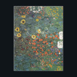 Gustav Klimt Farm Garden with Sunflowers Postcard<br><div class="desc">A garden with sunflowers as painted by Gustav Klimt.</div>