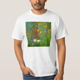 Gustav Klimt Farm Garden with Sunflowers T-Shirt