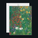 Gustav Klimt - Farm Garden with Sunflowers Thank You Card<br><div class="desc">Gustav Klimt - Farm Garden with Sunflowers</div>