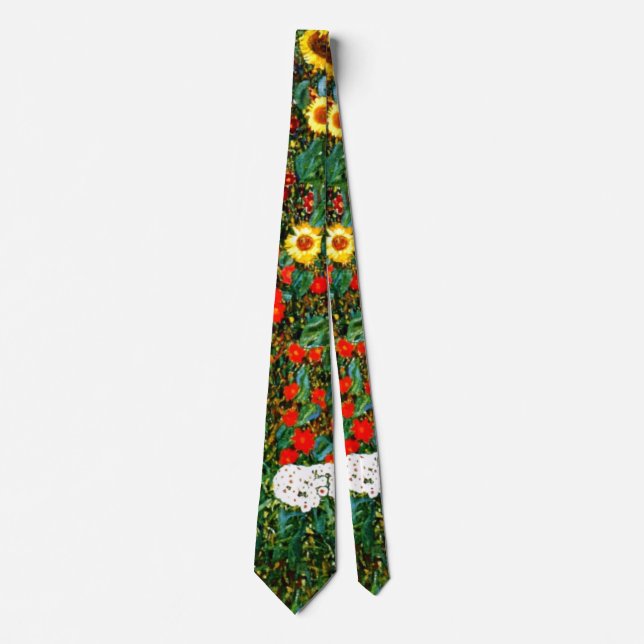 Gustav Klimt - Farm Garden with Sunflowers Tie (Front)