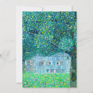 Gustav Klimt Farmhouse in Upper Austria Invitation