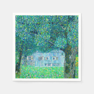 Gustav Klimt Farmhouse in Upper Austria Napkin