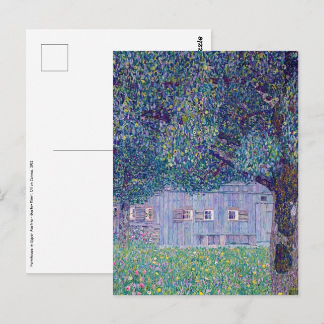 Gustav Klimt - Farmhouse in Upper Austria Postcard (Front/Back)