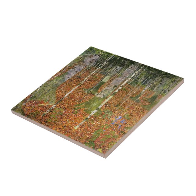 Gustav Klimt- Farmhouse with Birch Trees Tile (Side)