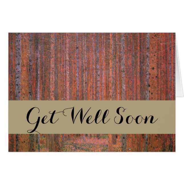 Gustav Klimt Fir Forest Tannenwald Red Trees (Front Horizontal)