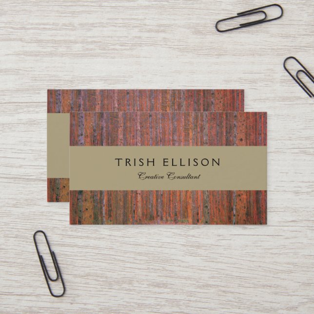 Gustav Klimt Fir Forest Tannenwald Red Trees Business Card (Front/Back In Situ)