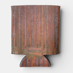 Gustav Klimt Fir Forest Tannenwald Red Trees Can Cooler