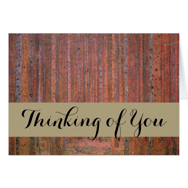 Gustav Klimt Fir Forêt Tannenwald Arbres rouges (Devant horizontal)