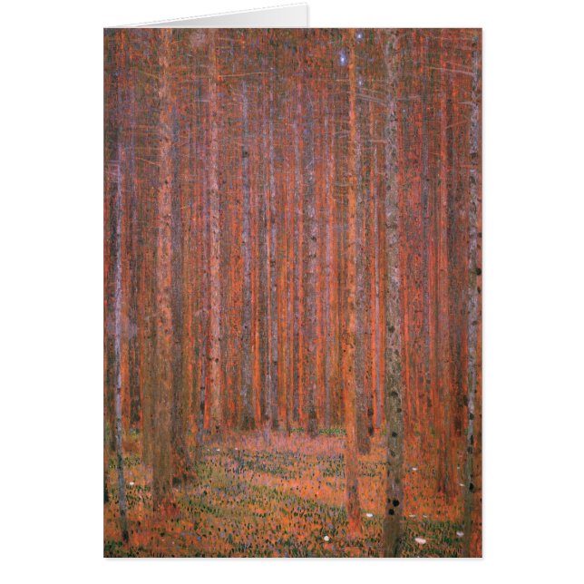 Gustav Klimt Fir Forêt Tannenwald Arbres rouges (Devant)