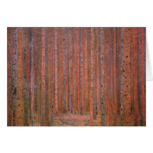 Gustav Klimt Fir Forêt Tannenwald Arbres rouges