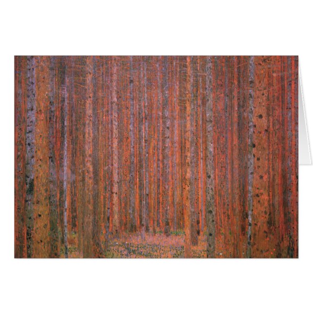 Gustav Klimt Fir Forêt Tannenwald Arbres rouges (Devant horizontal)