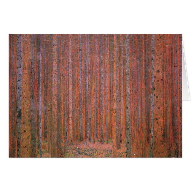 Gustav Klimt Fir Forêt Tannenwald Arbres rouges (Devant horizontal)