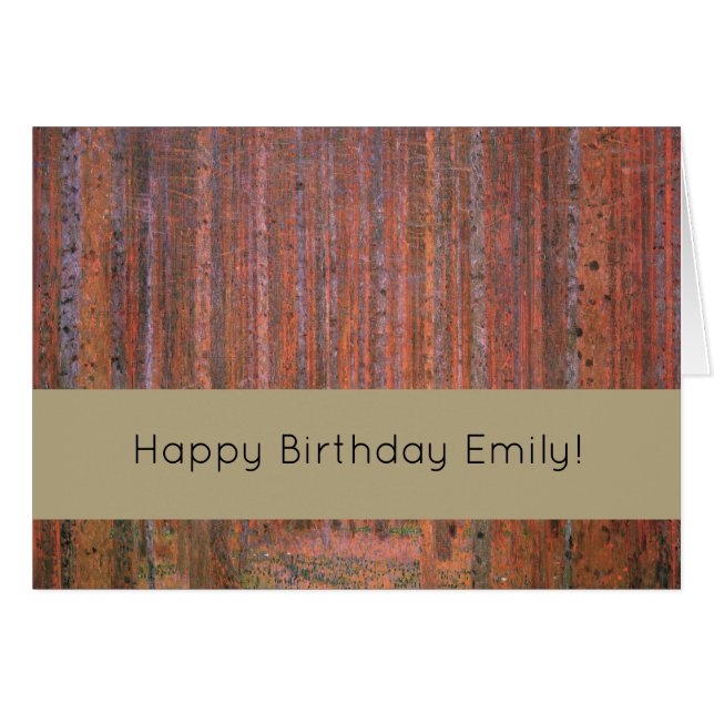 Gustav Klimt Fir Forêt Tannenwald Arbres rouges (Devant horizontal)