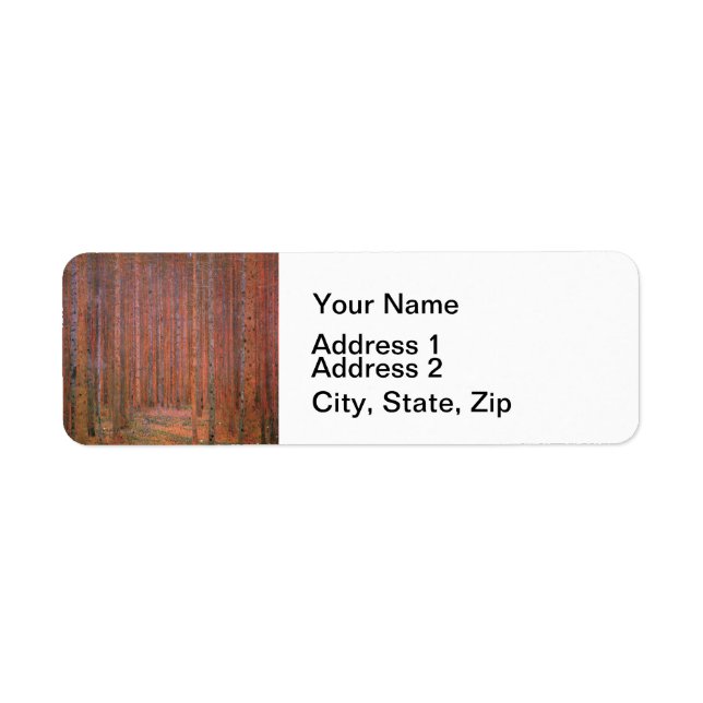 Gustav Klimt Fir Forêt Tannenwald Arbres rouges (Devant)