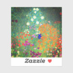 Gustav Klimt Flower Garden<br><div class="desc">Sticker featuring Gustav Klimt’s oil painting Flower Garden (1906). A beautiful garden of purple,  red,  white,  blue,  and orange flowers. A great gift for fans of Art Nouveau and Austrian art.</div>