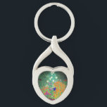 Gustav Klimt Flower Garden<br><div class="desc">Keychain featuring Gustav Klimt’s oil painting Flower Garden (1906). A beautiful garden of purple, red, white, blue, and orange flowers. A great gift for fans of Art Nouveau and Austrian art.</div>