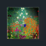 Gustav Klimt Flower Garden<br><div class="desc">Button featuring Gustav Klimt’s oil painting Flower Garden (1906). A beautiful garden of purple, red, white, blue, and orange flowers. A great gift for fans of Art Nouveau and Austrian art.</div>