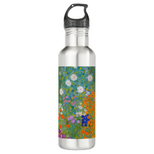 Gustav Klimt - Flower Garden 710 Ml Water Bottle