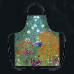 Gustav Klimt Flower Garden Apron<br><div class="desc">A cottage or farmhouse flower garden as painted by Gustav Klimt.</div>