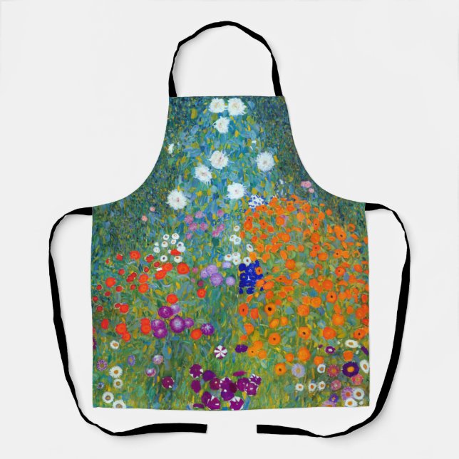 Gustav Klimt Flower Garden Apron (Front)