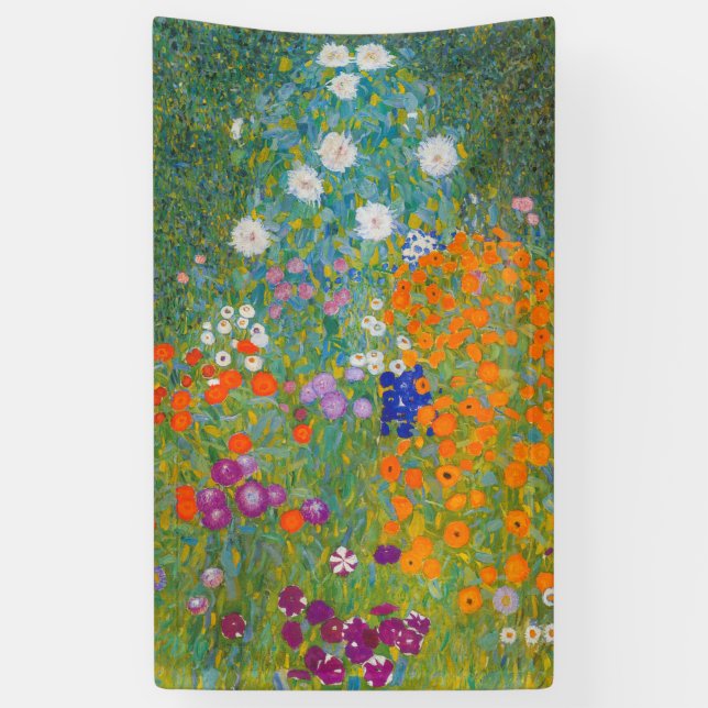 Gustav Klimt - Flower Garden Banner (Vertical)
