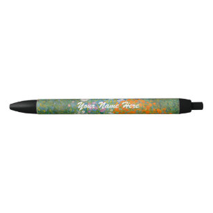 Gustav Klimt - Flower Garden Black Ink Pen