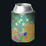 Gustav Klimt Flower Garden Can Cooler<br><div class="desc">Can Cooler featuring Gustav Klimt’s oil painting Flower Garden (1906). A beautiful garden of purple,  red,  white,  blue,  and orange flowers. A great gift for fans of Art Nouveau and Austrian art.</div>