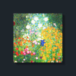 Gustav Klimt Flower Garden Canvas Poster<br><div class="desc">Gustav Klimt Flower Garden canvas poster. Oil painting on canvas from 1907. Completed during his golden phase, Flower Garden is one of Klimt’s most famous landscape paintings. The summer colours burst forth in this work with a beautiful mix of orange, red, purple, blue, pink and white blossoms. A great gift...</div>