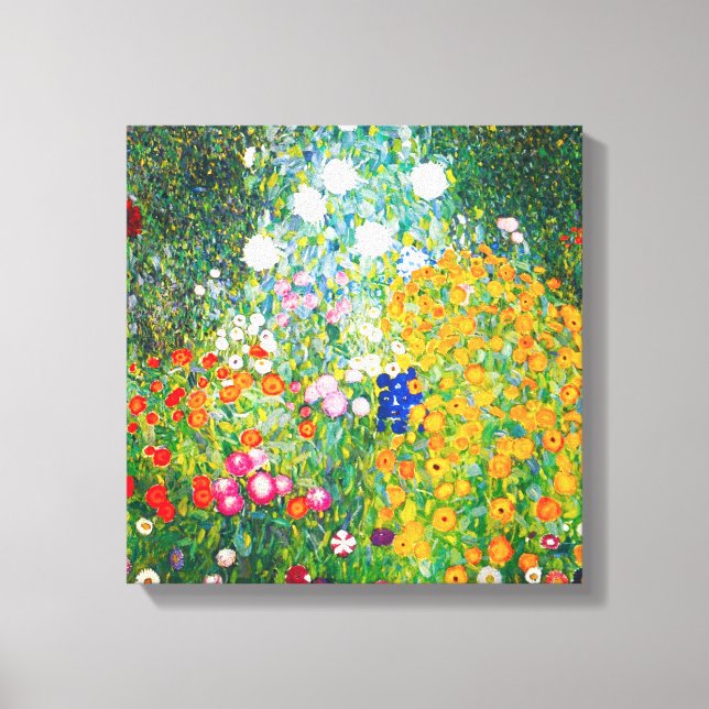 Gustav Klimt Flower Garden Canvas Poster (Front)