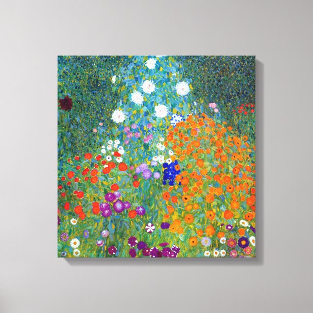 Gustav Klimt Flower Garden Canvas Print (Front)