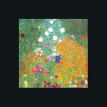 Gustav Klimt: Flower Garden Canvas Print<br><div class="desc">A beautiful classic canvas print featuring a colourful flower garden, painted by the Austrian symbolist painter Gustav Klimt.</div>