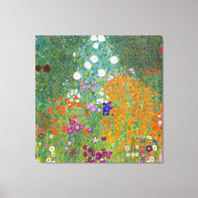 Gustav Klimt: Flower Garden Canvas Print (Front)