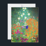 Gustav Klimt Flower Garden Card<br><div class="desc">Card featuring Gustav Klimt’s oil painting Flower Garden (1906). A beautiful garden of purple, red, white, blue, and orange flowers. A great gift for fans of Art Nouveau and Austrian art.</div>
