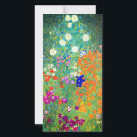 Gustav Klimt Flower Garden Card<br><div class="desc">Card featuring Gustav Klimt’s oil painting Flower Garden (1906). A beautiful garden of purple, red, white, blue, and orange flowers. A great gift for fans of Art Nouveau and Austrian art.</div>