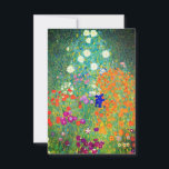 Gustav Klimt Flower Garden Card<br><div class="desc">Card featuring Gustav Klimt’s oil painting Flower Garden (1906). A beautiful garden of purple, red, white, blue, and orange flowers. A great gift for fans of Art Nouveau and Austrian art.</div>