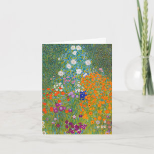 Gustav Klimt - Flower Garden Card