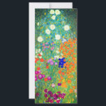 Gustav Klimt Flower Garden Card<br><div class="desc">Card featuring Gustav Klimt’s oil painting Flower Garden (1906). A beautiful garden of purple, red, white, blue, and orange flowers. A great gift for fans of Art Nouveau and Austrian art.</div>