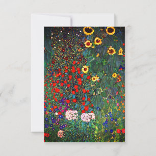 Gustav Klimt Flower Garden Card